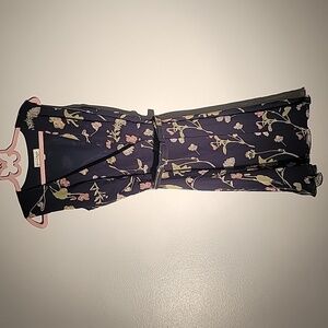 Elizabeth Wayman New York Blue Wrap Floral Dress, Size: 6